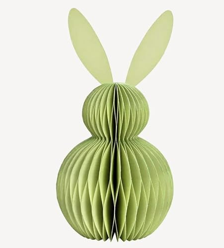 Seyila Home Papier Honeycomb, Osterdeko, Wabenhase aus Seidenpapier, Osterhase/Osterei aus Papier/Pappe versch. Größen und Farben (20cm)