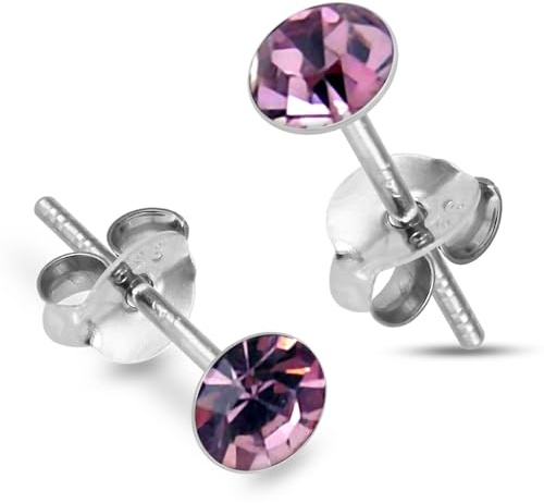 Monster Piercing Runde Alexandrit Juni Birthstone 925 Sterling Silber Ohrstecker