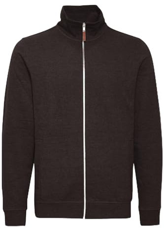 Blend BHAlio Herren Sweatjacke Cardigan Sweater mit Reißverschluss Stehkragen Rippbündchen Baumwollmischung Regular fit, Größe:XL, Farbe:Black (70155)