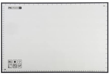 Fackelmann FM Professional 21607 Plaque pâtisserie, Papier cuisson, Plaque four, Papier cuisson réutilisable, Silicone, Fibre de verre, Blanc, 38,5 cm x 58,5 cm