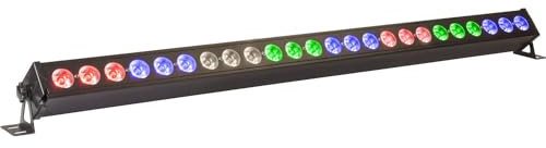 Ibiza - LEDBAR24-RC - 4-in-1-RGBB-LED-Leiste mit verschiedenen dynamischen Effekten - Sound, DMX, Automatik, Master-Slave und Fernsteuerung - Schwarz