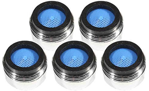 Rubinetto aeratore 22 mm maschio, 6 litri al minuto, acqua, risparmio energetico riduce le bollette cromate. confezione da 5