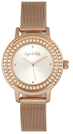 Sophie and Freda Cambridge Women's Quartz Rose Gold Metal Alloy Bracelet Watch SAFSF4102