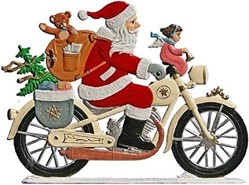 Wilhelm Schweizer Zinnfigur Nikolaus auf Motorrad