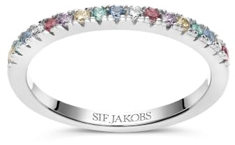 Sif Jakobs Ellera Damenring, 925er Sterlingsilber, weiße Zirkonia