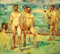 Kunstdruck/Poster: Edvard Munch Männer am Strand - hochwertiger Druck, Bild, Kunstposter, 100x90 cm
