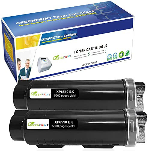GREENPRINT Kompatible Tonerkartuschen 6510 6515【Extra High Yield】 5500 Seiten 2 Schwarz für Xerox Phaser 6510n 6510dn 6510dni 6510dnm WorkCentre 6515n 6515dn 6515dni 6515dnm Drucker