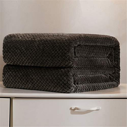 Dreamskull Kuscheldecke Sofadecke Couchdecke Wohndecke Wohnzimmerdecke Fleecedecke Bettwäsche Flauschig Kuschlig Kuschelige Flauschige Decke Decken Fleece Bett Sofa Büro Günstig Weich (Braun)