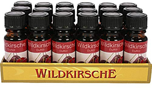 Duftöl Aromaöl Raumduftöl 10ml Lampenöl Duftlampen Weihnachtsdufte Duftöl Aromaöl Raumduftöl ca. 46 verschiedenen Duftnoten (Wildkirsche, 6er Pack)