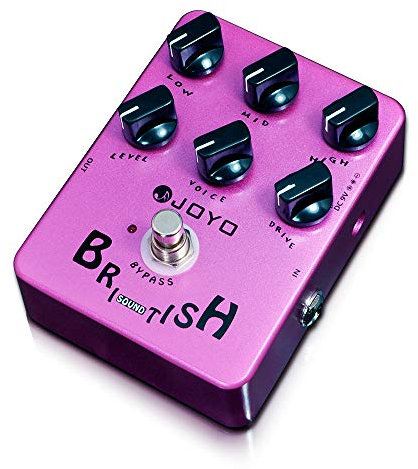 JOYO Overdrive British Rock Amp Simulator Pedal Brit-Rock Era Bluesbreaker Overload for Electric Guitar Effect - Bypass (British Sound JF-16)