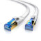 Primewire 10m Câble Ethernet plat Cat 8 40Gbits Câble réseau Cat8 Haut débit 40Gbps 10 mètres Câble de Patch 2Ghz U FTP PIMF RJ45 Compatible Cat 5 6 7