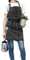 Pincy Jeansschürze, Unisex, verstellbare Latzschürze mit Taschen für Kochen, Küche, Kurzes Grau, XL