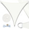 UMI Vela Ombreggiante Impermeabile 5x5x5m Triangolare Tenda a Vela Protezione Raggi UV 95% Tenda Parasole per Esterno Giardino Terrazzo - Crema
