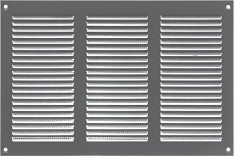 LIRAST 300x200mm Vent Cover Grey - 12x8 inch Wall Vent Cover with Insect Mesh - Ceiling Soffit Vents - External Vent Cover - Metal Ventilation Grilles - Air Vent Covers for Walls