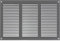 300x200mm Metalica Rejilla de Ventilación con Mosquitera - Gris