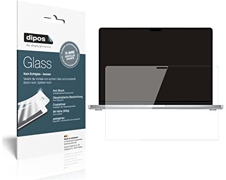 dipos I Protector de Pantalla Compatible con Apple MacBook Pro 14 Pulgada (2021) Vidrio Flexible Cristal Proteccion 9H