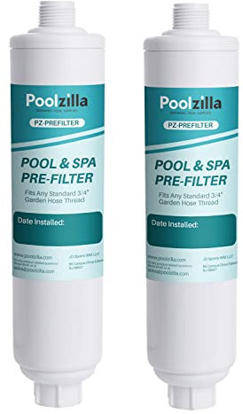 Poolzilla Vorfilter für Pools, Spas und Whirlpools, lässt sich an Standard-Gartenschläuchen mit 1,9 cm Gewinden befestigen, reduziert Metalle, Gerüche und Chlor bis zu 8.000 Gallonen