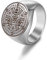 Amaxer Enochianischer Engel Ring für Männer Edelstahl Pentagramm Enochianischer Engel Magie Amulett Statement Ring Statement Band für Männer Frauen (12, Silber)