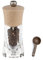 Peugeot - Oleron Manual Mill Pepper Mill- Transparent Adjustable Grinder - Acrylic and Beechwood, Natural, 5.5 Inches - With Wooden Spice Scoop Spoon