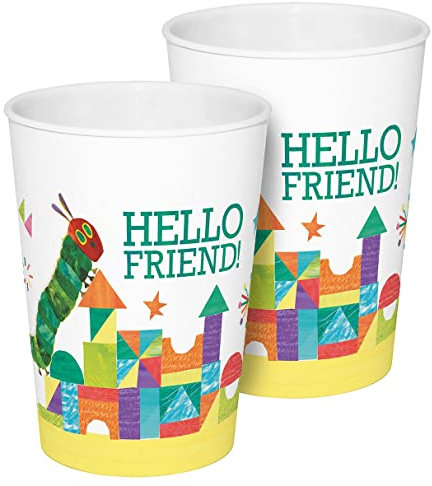 Raupe Nimmersatt Trinkbecher Hello Friend 2er Set, Grün