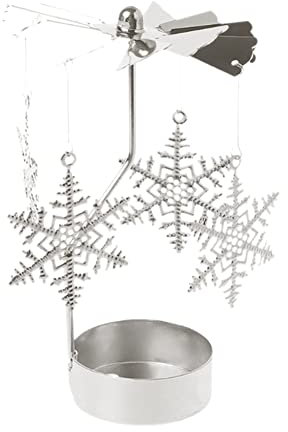 Schneeflocke Teelicht Karussell Glas Teelichthalter Gold Teelichtglas Rotierender Kerzenhalter Eisen Metall Kerzenständer für Valentinstag Deko Geschenk Hochzeit Dekoration Wohnzimmer Tischdeko