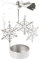 Schneeflocke Teelicht Karussell Glas Teelichthalter Gold Teelichtglas Rotierender Kerzenhalter Eisen Metall Kerzenständer für Valentinstag Deko Geschenk Hochzeit Dekoration Wohnzimmer Tischdeko