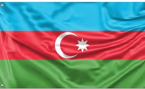 Flagge von Aserbaidschan | einzigartiger Designdruck | hergestellt in der EU (90 x 150 cm)