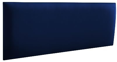 RAVIO Wandkissen & Wandpolster aus Samt – Gepolstertes Kopfteil Bett | Polsterpaneele Wand für Schlafzimmer, Kinderzimmer & Diele | Wandschutz Bett | Wanddekoration (Navy Blau, 30x15 cm)