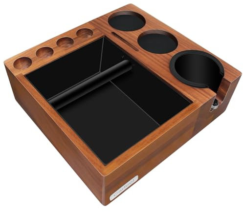 9-in-1-Siebträgerhalter für 51/54 mm Espresso-Tamping-Station mit rutschfester multifunktionaler Espresso-Klopfbox und Tamp-Station, abnehmbare Tamper-Station, Espresso-Station zur Aufbewahrung von