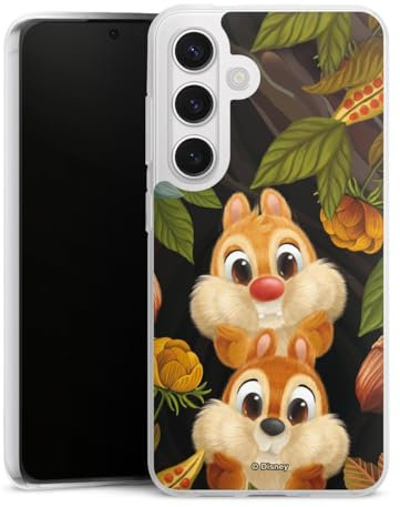 DeinDesign Silikon Hülle kompatibel mit Samsung Galaxy S24 Case transparent Handyhülle Disney Chip und Chap Offizielles Lizenzprodukt