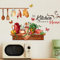 EKSMA Wandsticker Küche - Hochwertiger und Wasserdichter Wandsticker, Perfekt zur Dekoration Ihrer Küche, Esszimmer, Café und Restaurant