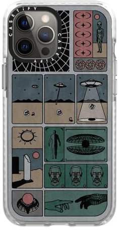 CASETiFY Impact Schutzhülle für iPhone 12 Pro Max [2 m Fallschutz] – Forschung durch andere Mineralien – Clear Frost