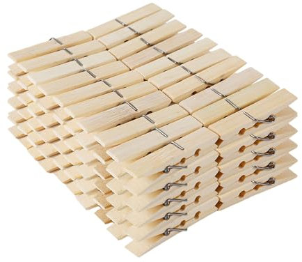 Lot de 100 pinces à linge vintage en bois pour notes autocollantes, faites à la main, pinces à linge vintage, pinces à linge pour photos, notes, artisanat