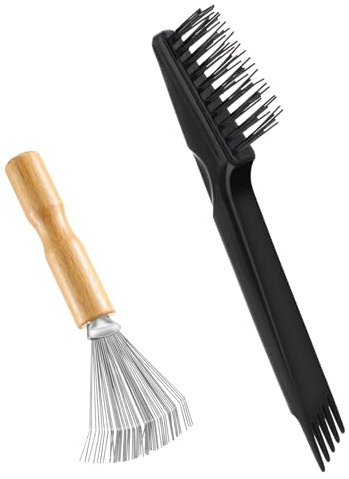 Haarbürstenreiniger Mit Holzgriff Und Bürstenreiniger Mit Metalldrahtrechen(2-Teiliges)Hair Brush Cleaner Zum Entfernen Von Haaren Aus HaarbüRsten Und Kämmen