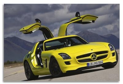 Luxus-Sportwagen-Poster, SLS AMG, Rennwagen, Superauto, Poster, dekorative Malerei, Leinwand, Wandposter und Kunstdruck, moderne Familienschlafzimmer-Dekoration, Poster, 50 x 75 cm