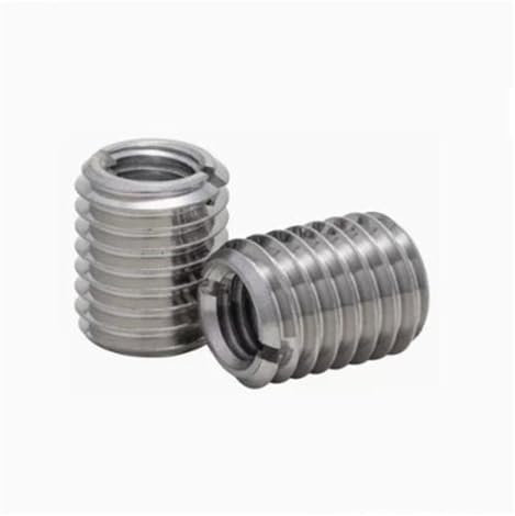 Dado di riduzione manicotto adattatori filettati, M2 M2.5 M3 M4 M5 M6 M8 M10 M12 Inserto filettato autofilettante interno esterno con scanalatura Vite con dado convertitore manicotto(M4 M10 ( 10pcs))