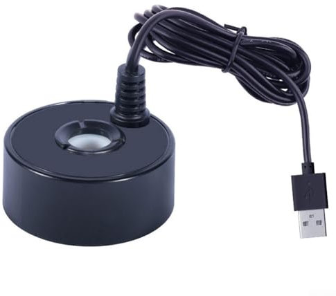 Zeroupshop 5V USB Mist Maker Fogger, Atomizer Water Pump Mist Maker, Indoor Outdoor Use Waterproof Long Cable for Ponds Fish Tanks Vases Water (Black)