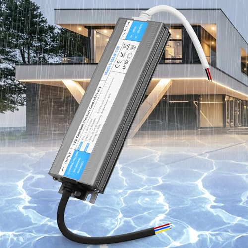 SUCIKORIO LED Trafo 12V 400W Wasserdicht IP67 LED Transformator AC 230V auf DC 12 Volt 33,3A Ultra Dünn Konstante Spannung Led Treiber Netzteil 12V Schalt Niedervolttrafo für LEDs Streifen, Außen