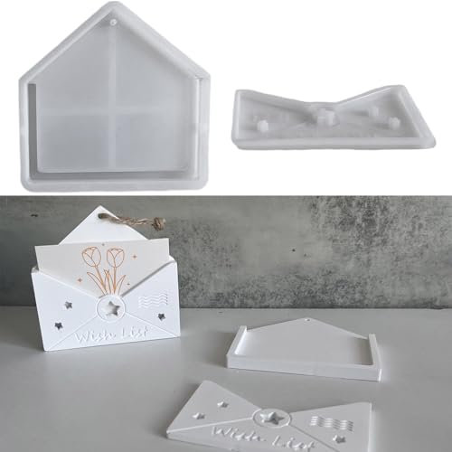ALEFBET Silikonformen Gießformen Weihnachten, Silikonform Weihnachten Umschlag, Silikon Gießform Weihnachten, Gipsformen zum Gießen, Epoxidharz Formen Weihnachten (Weihnachten Umschlag)