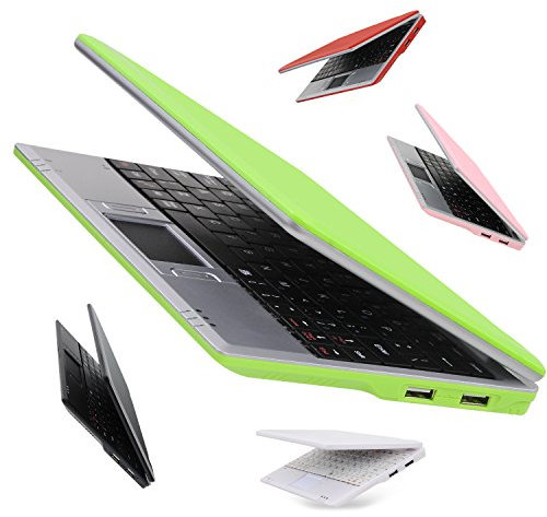 Bigmachine 7 Inch Portable Lightweight Mini Computer Laptop PC Netbook for kids Android 12 Quad Core 32GB WIFI Built In Camera YouTube Flash Player (Black)