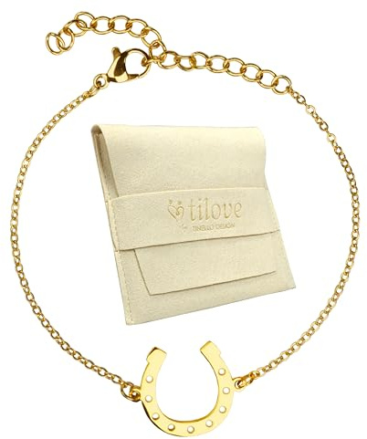 Zinello Design TILOVE - Bracelet Femme Doré – Acier Inoxydable 316L Hypoallergénique – Ajustable 16+5 cm – Cadeau Symbolique avec Pochette & Message Inspirant – Élégant et Intemporel