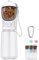 COTOP Bouteille d'eau Portable pour Chien avec Récipient Nourriture 550ml + 100ml - Distributeur d'eau et Gamelle de Voyage pour Promenades - Chiots et Chiens