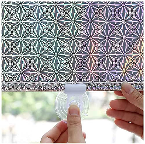DECAKE Verdunkelungsrollo Ohne Bohren, Verdunkelungsrollo Mit Saugnäpfen, Sonnenschutzrollo Für Dachfenster, Temporäre Fensterrollos,40x125cm/16 * 49in