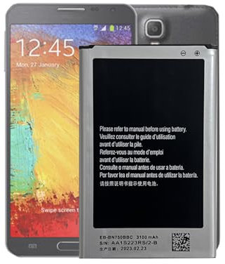 MUKUZI AKKU Compatible with Galaxy Note 3 Neo SM-N7505, Galaxy Note 3 Mini Handy Smartphone Telefon (Replacement for EB-BN750BBC EB-BN750BBE)