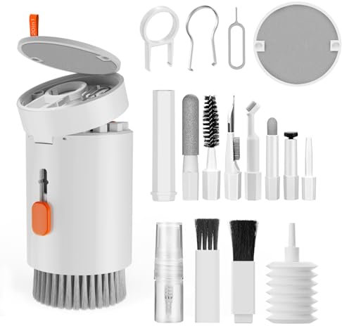 MOXYOY Laptop Screen Keyboard Cleaning Kit, 20 in 1 Airpod Cleaning Kit Screen Cleaner, Multifunctional Desk Gadgets Clean Brush Kit for,Computer, AirPods, Cameras, Headphone, Cellphone (20 in 1 Kit)