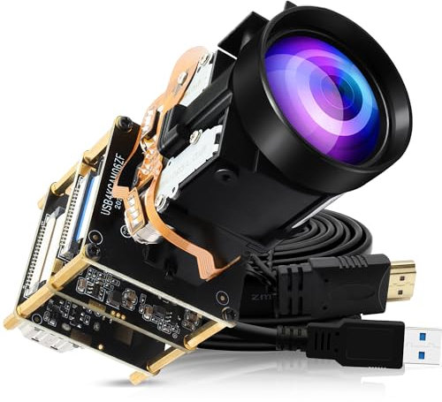 ELP 12X Zoom 4K 30fps USB Camera Module 1080P 60fps HDMI USB Webcam Auto Focus Manual Zoom Infrared Remote Control Camera PC H.265 H.264 High Speed Webcam for Streaming