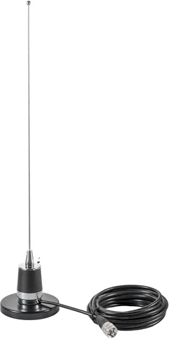 2 Meter & 70cm UHF VHF Dual Band 144/430MHz NMO Magnetic Base Mount Antenna with 16.5 FT UHF PL259 Male Plug Kit for Trunk Vehicle Car Mobile Radio Transceiver Two Way Radio, Eifagur