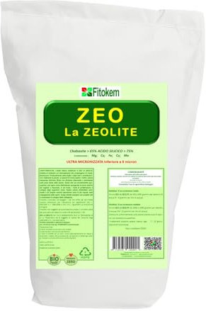 Fitokem - Zeolite per Agricoltura Biologica (6 KG) Zeolite per Piante con Chabasite Micronizzata, Polvere di Roccia per Orto e Giardino, Aiuto Naturale Contro Insetti e Funghi delle Piante