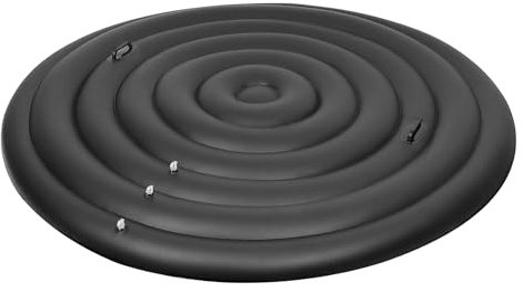Couvercle de Spa Gonflable - 128/158/180 cm 3 Tailles Couvercle Spa Réglable avec 3 Valves - Bâche Thermique Économie d'Énergie - Couvercle De Bain À Remous Gonflable Rond