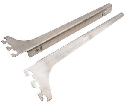 Pitycbo 2 Stück Regalschienenhalterungen, Rack Hardware Unterstützung, Regalsystem Halterungshalter für Zuhause, Aufrecht, Schrank, Küche, Waschküche, 25cmx6cm